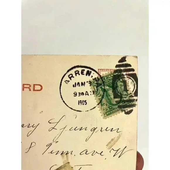 1905 Postcard Where the Allegheny meets the Conewango Warren PA RPPC Antique - Picture 5 of 6